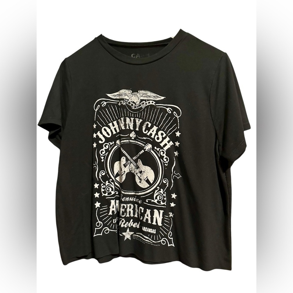 JOHNNY CASH Genuine American Rebel Cut-Off T-Shirt Women's Size XL​​​